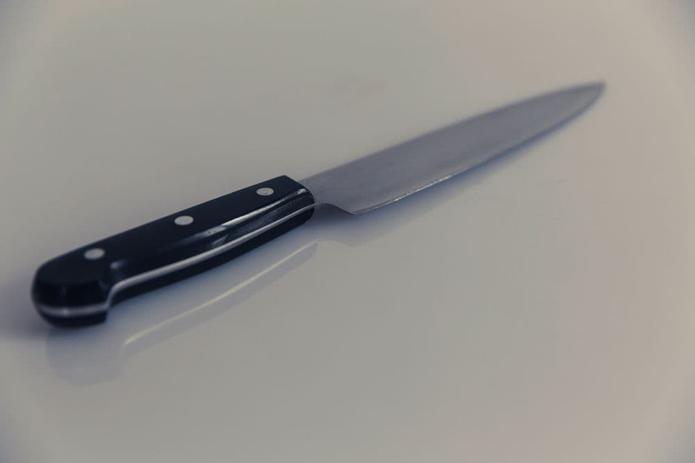 Damascus fixed blade chef knife product photo