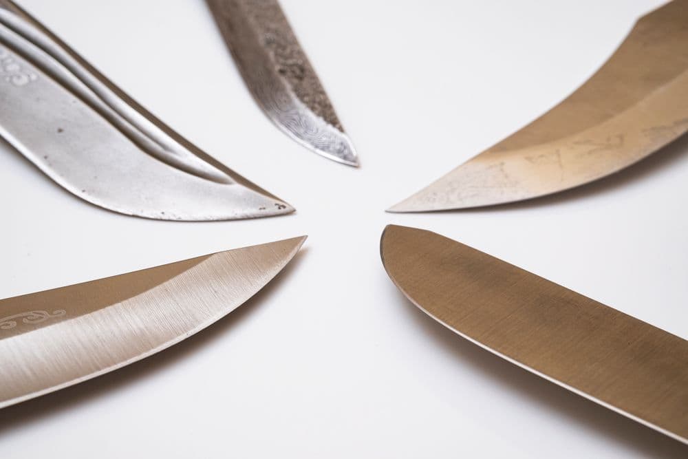 Set of chef's knife blade edges product photo