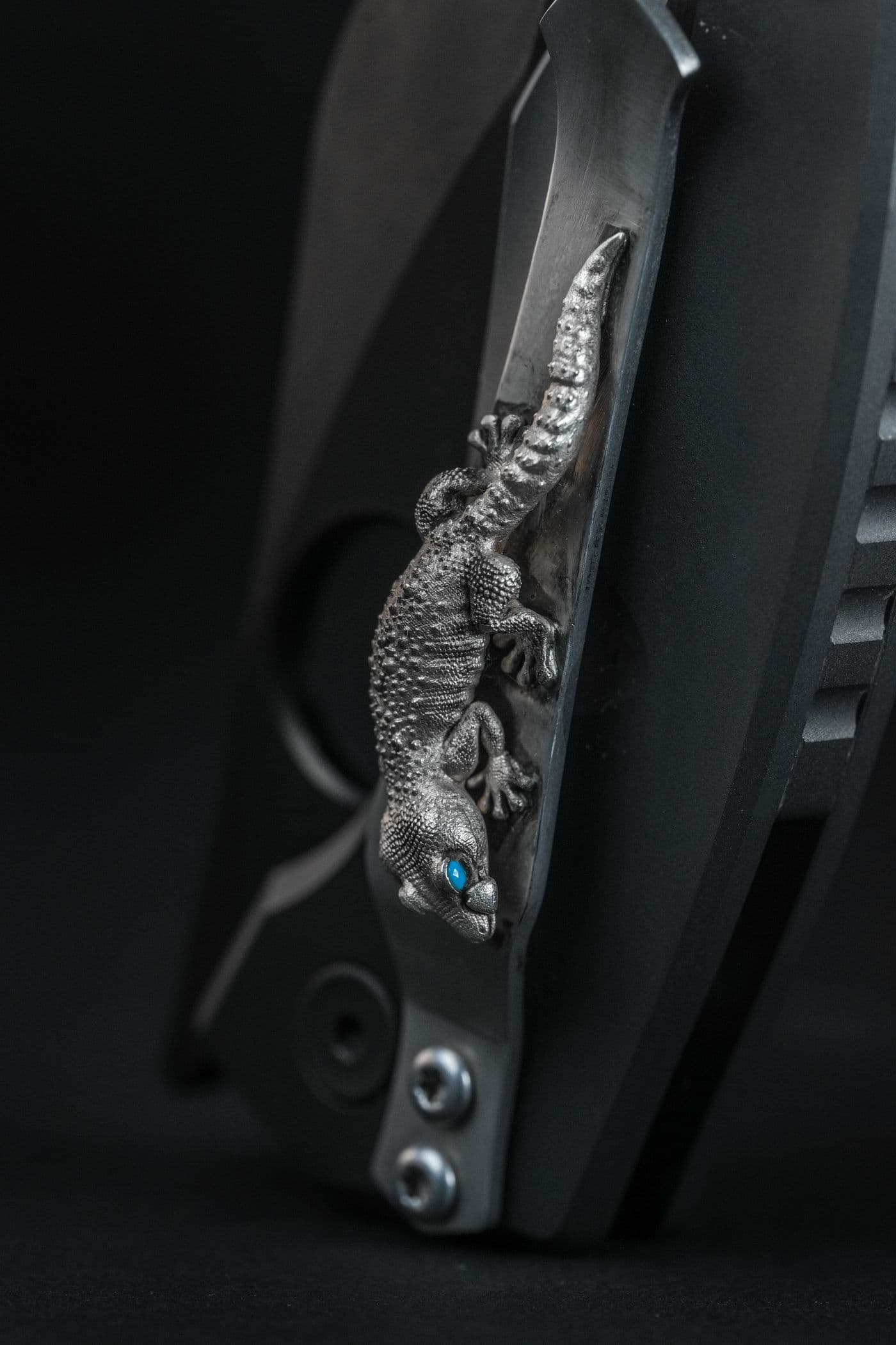 Ornate hand-engraved blade and handle detail